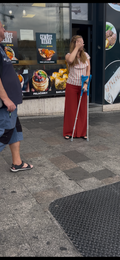 Girl with crutches video