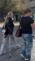 Girl on crutches video