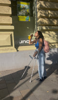 Girl crutches video
